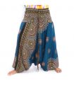 Harem pants for women Tribal Mandala blue