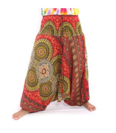 Sarouel pour femmes Tribal Mandala rouge