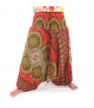 Pantalones de harén para mujeres Tribal Mandala rojo