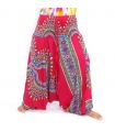 Sarouel pour femmes africain motif dashiki rouge
