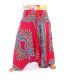Haremshose für Frauen afrikanisches Dashiki Muster rot