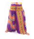 Pantalones harén para mujer estampado dashiki africano violeta