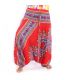 Haremshose für Frauen afrikanisches Dashiki Muster rot