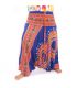 Haremshose für Frauen afrikanisches Dashiki Muster blau