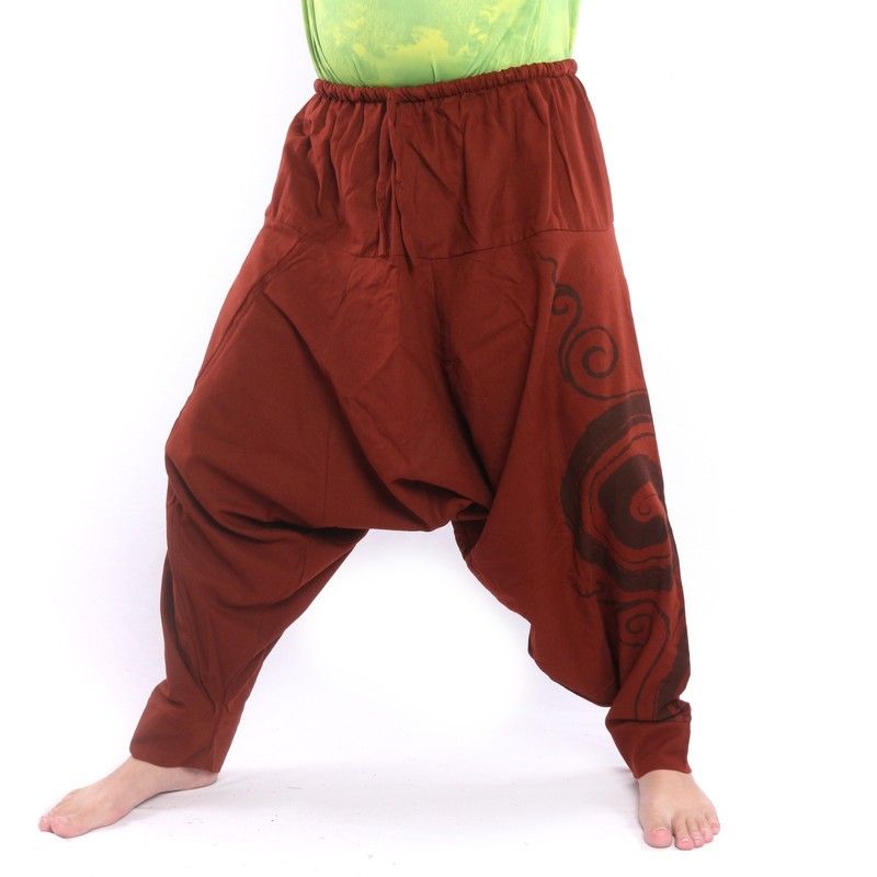 Harem pants spiral pattern red ARY-D2