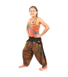 Pantalones de harén para mujeres y hombres con patrón étnico
