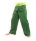 Pantalones de pescador tailandés - verde oscuro - algodón extralargo