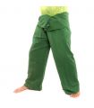 Pantalon de pêche thaïlandais - vert foncé - coton extra long