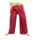 Pantalones de pescador tailandés -  rojo burdeos - algodón extralargo