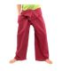 Pantalones de pescador tailandés - rojo burdeos - algodón extralargo