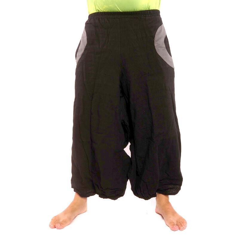 Pantalon Aladdin noir avec 2 poches latérales