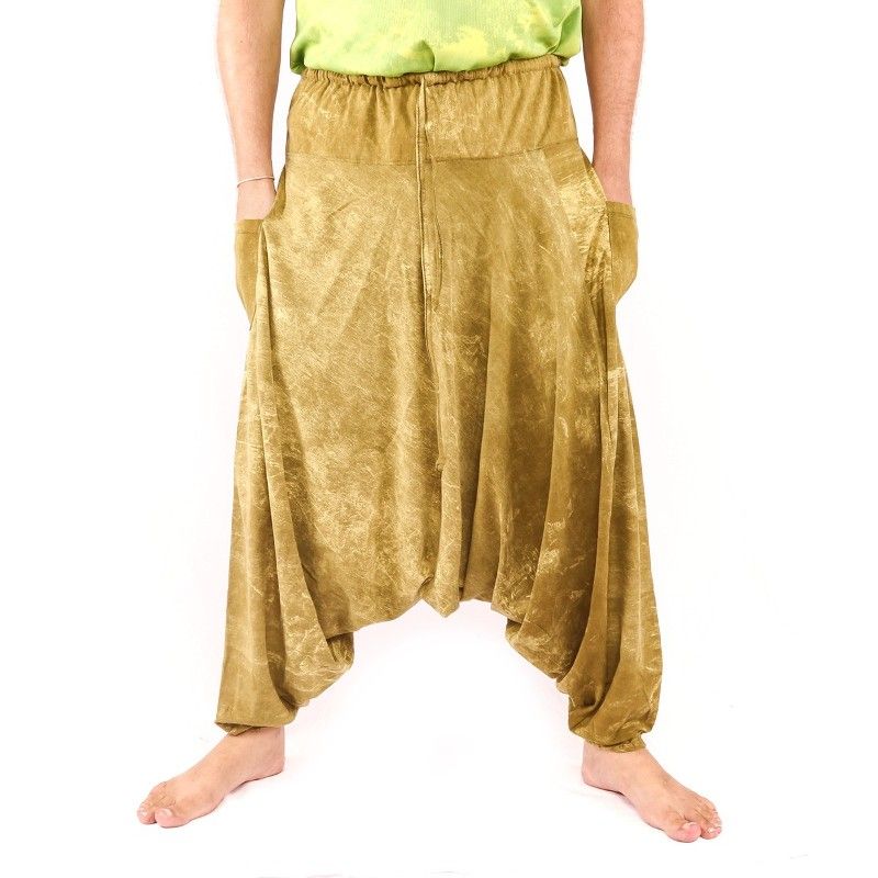 Aladinhose "Stone Washed" - Bequeme Haremshose aus 100% Baumwolle