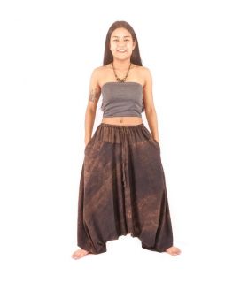Aladinhose "Stone Washed" - Bequeme Haremshose aus 100% Baumwolle