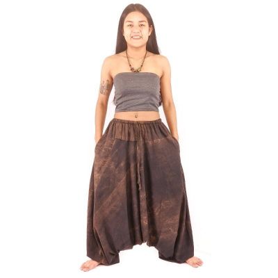 Aladinhose "Stone Washed" - Bequeme Haremshose aus 100% Baumwolle