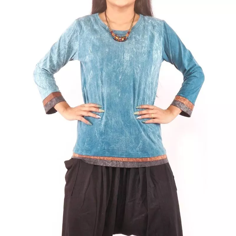 Langarmshirt Stone washed für Frauen