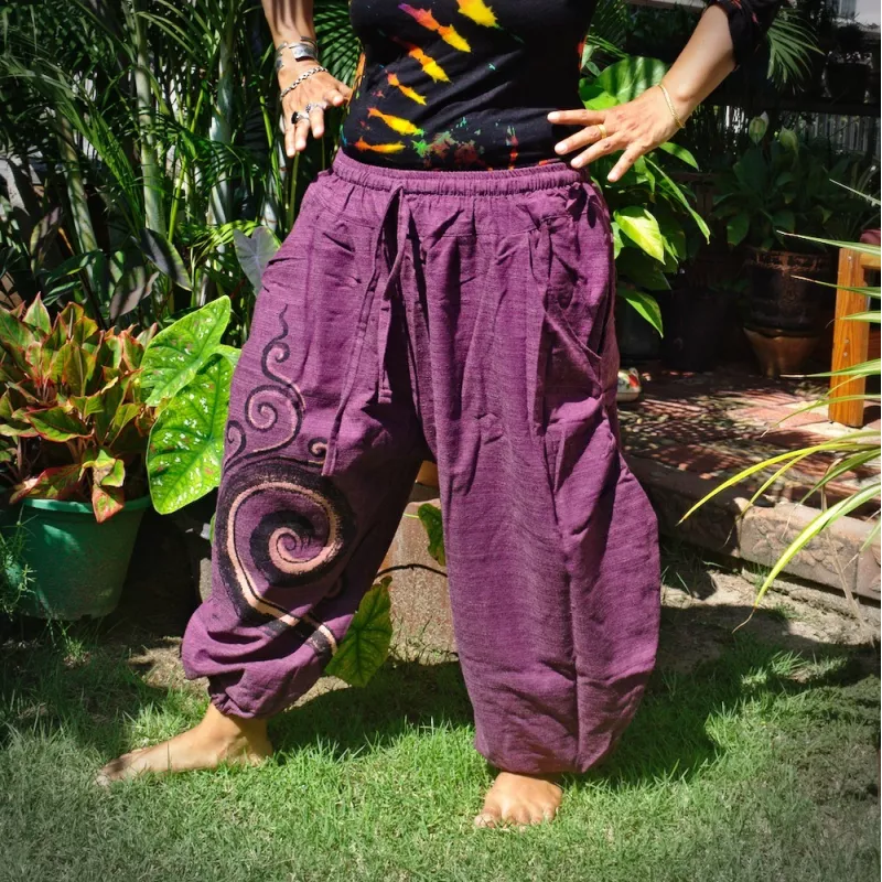Sarouel Pantalon Capri magenta