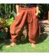 Boho capri pants with spiral pattern