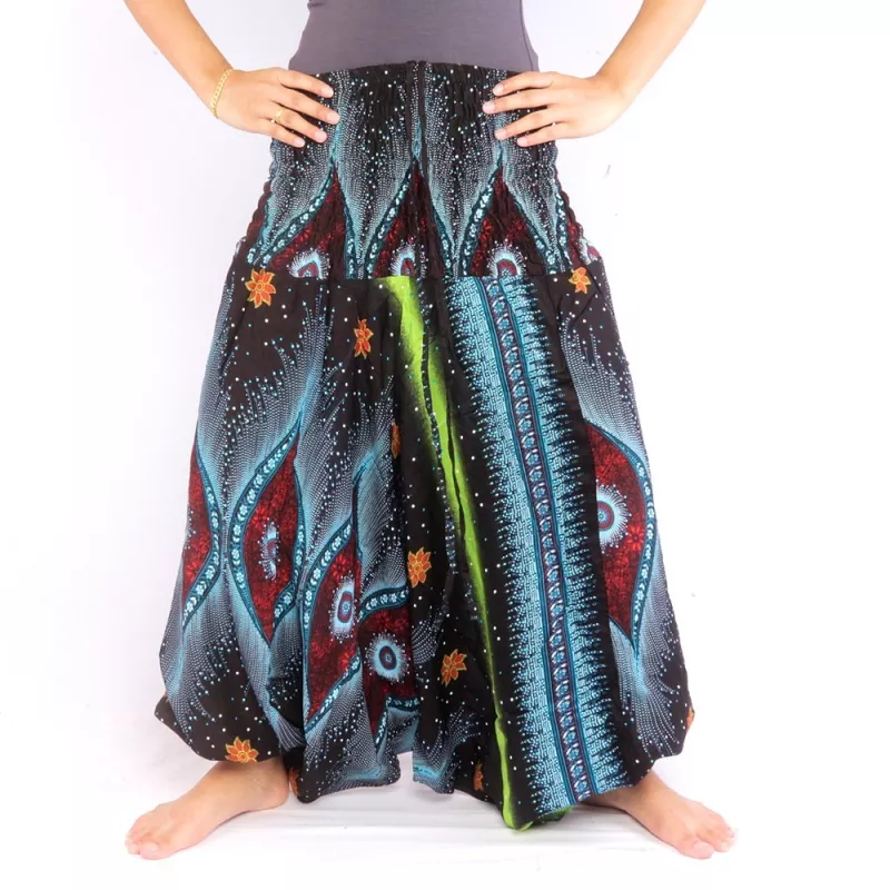 pantalon de harem combinaison pour femmes yeux de paon bleu