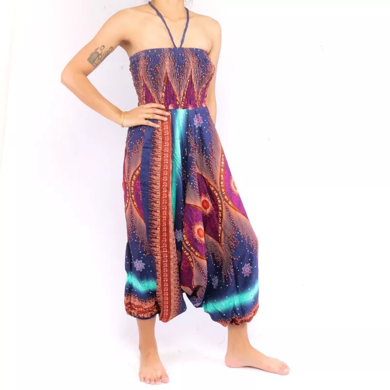 Haremshose Jumpsuit für Frauen Pfauenauge