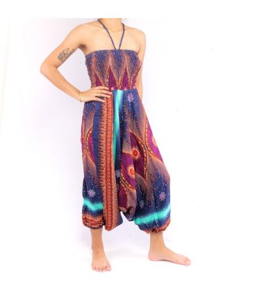Combinaison pantalon de harem pour femmes Peacock