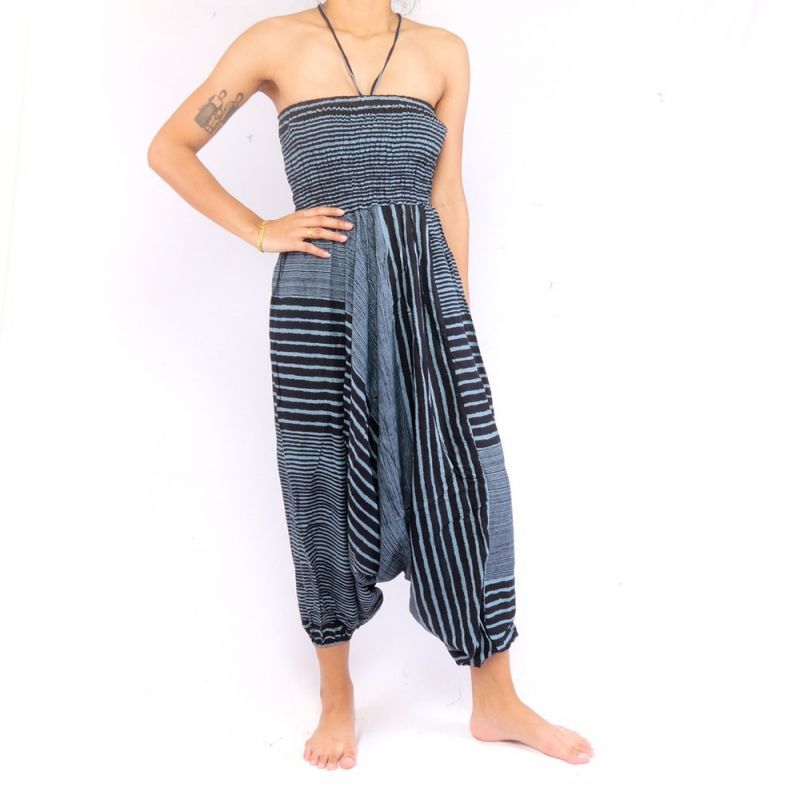 striped harem jumpsuit