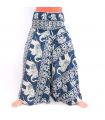 Elephant pants jumpsuit elephant pattern blue