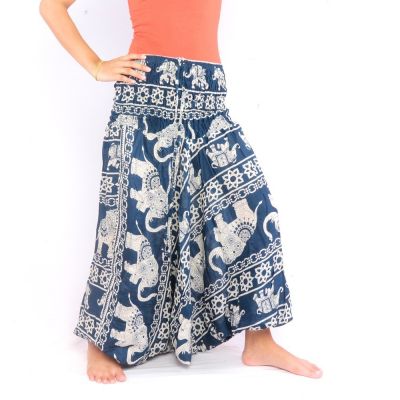 Elephant pants jumpsuit elephant pattern blue