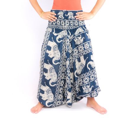 Elephant pants jumpsuit elephant pattern blue