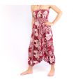 Elephant pants jumpsuit elephant pattern red