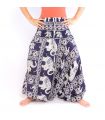 Elephant pants jumpsuit elephant pattern blue