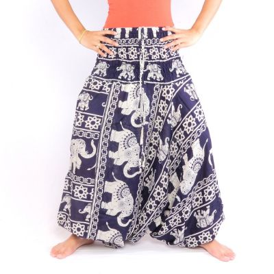 Elephant pants jumpsuit elephant pattern blue