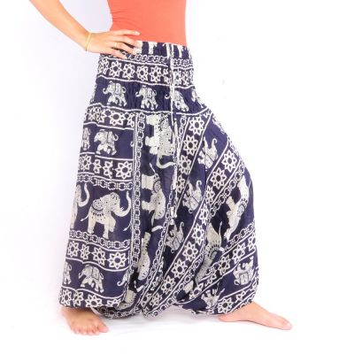 Elephant pants jumpsuit elephant pattern blue