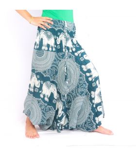 Elefantenhose Jumpsuit Elefantenmuster Mandala türkis