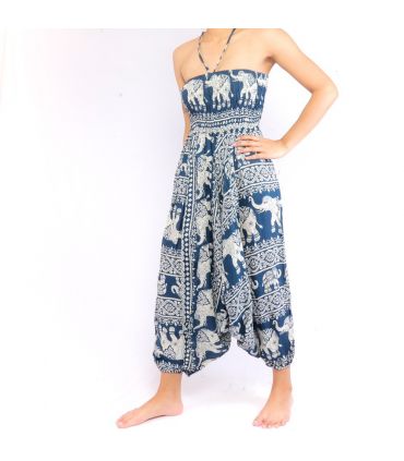 Pantalon éléphant combinaison motif éléphant oriental