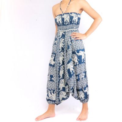 Elephant pants jumpsuit oriental elephant pattern