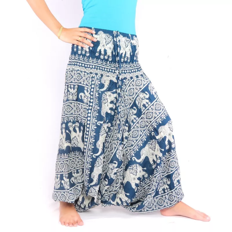 Elefantenhose Jumpsuit orientalisches Elefantenmuster