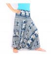 Elephant pants jumpsuit oriental elephant pattern