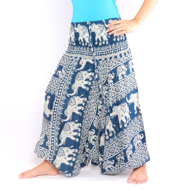 Elephant pants jumpsuit oriental elephant pattern