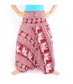 Elephant pants jumpsuit oriental elephant pattern