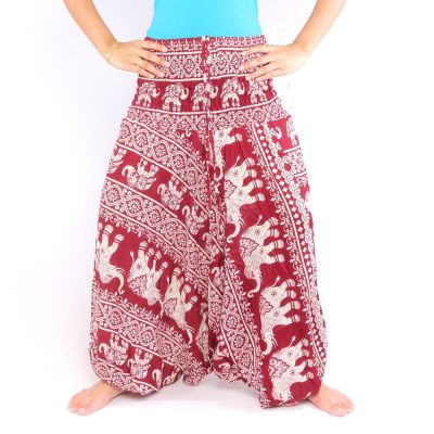 Elephant pants jumpsuit oriental elephant pattern