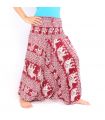 Elephant pants jumpsuit oriental elephant pattern