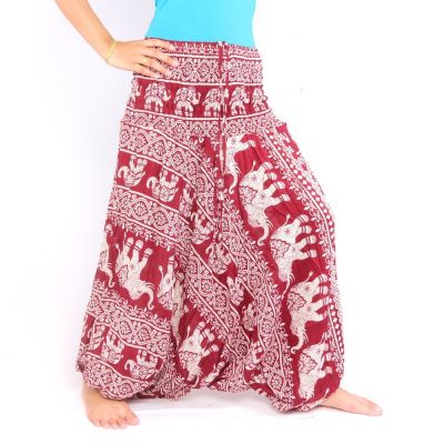 Elephant pants jumpsuit oriental elephant pattern