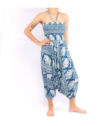 Pantalon éléphant combinaison motif éléphant oriental