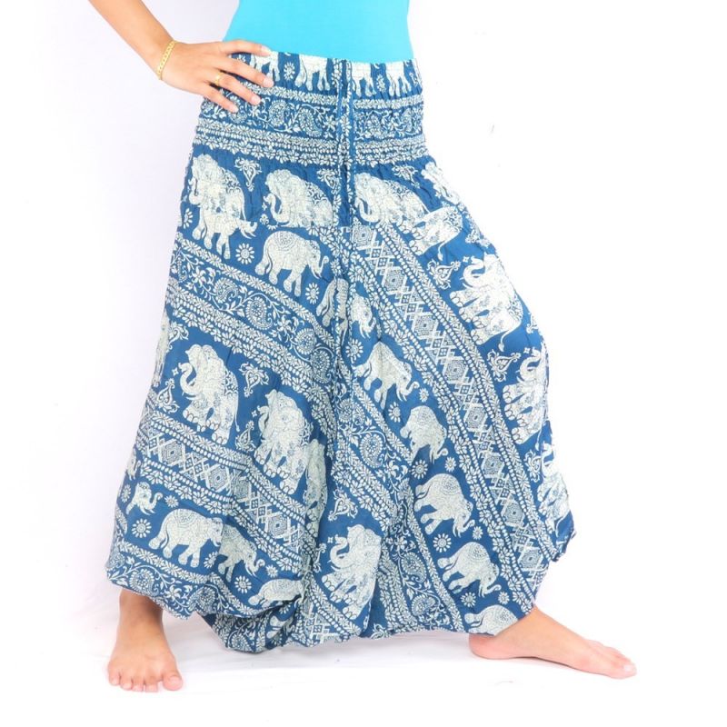 Pantalon éléphant combinaison motif éléphant oriental