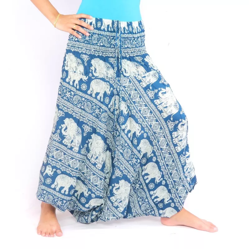 Pantalon éléphant combinaison motif éléphant oriental