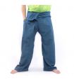 Pantalon de pêcheur thaïlandais Cottonmix extra long - bleu