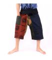 3/5 Pantalones de pescador tailandeses cortos Om Goa - algodón