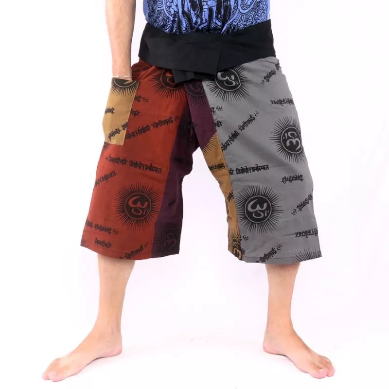 3/5 Thai Fischerhose kurz Om Goa - Baumwolle