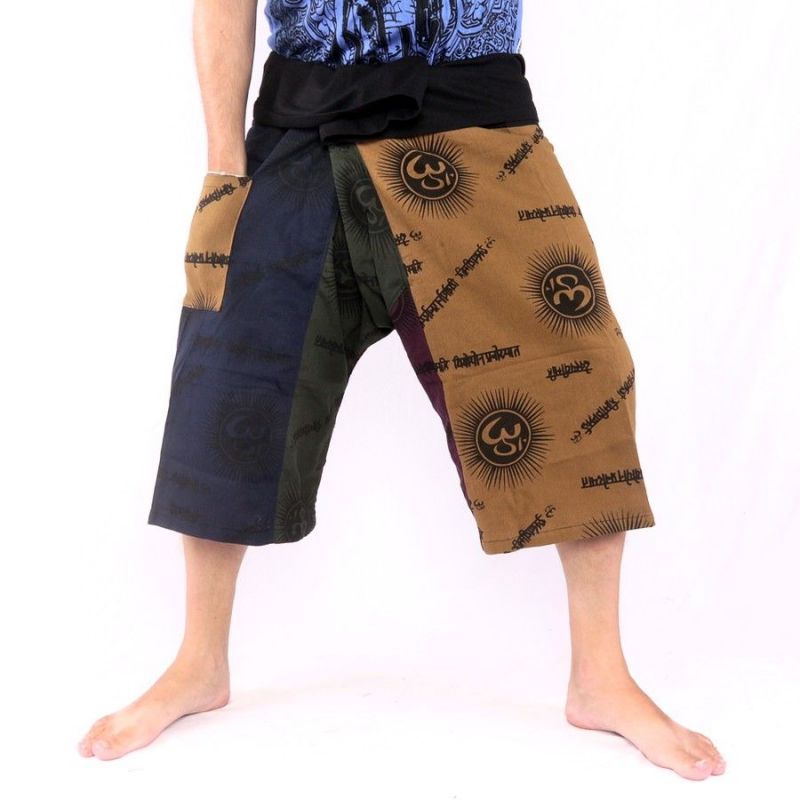 3/5 Pantalon de pêcheur thaïlandais court Om Goa - coton