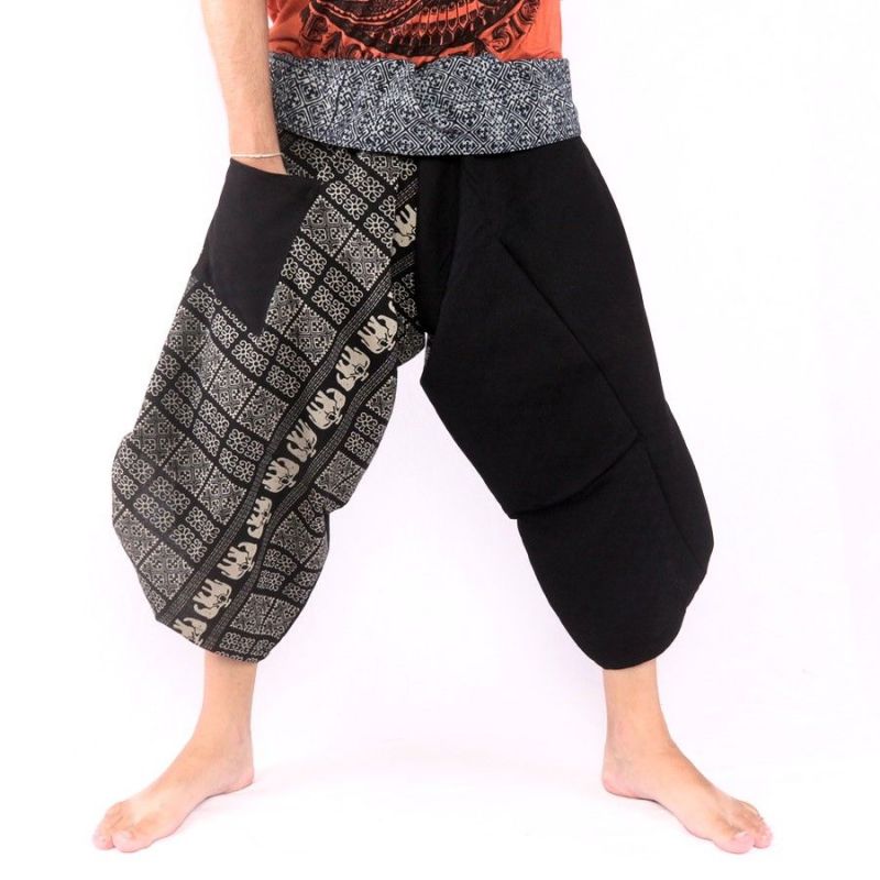 3/5 Pantalon de pêche thaïlandais Samurai - coton